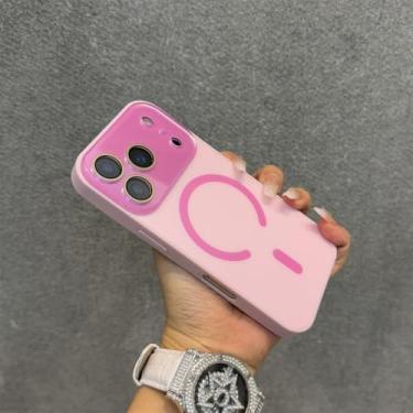 Imagem de Capa magnética com acabamento fosco e revestimento eletrolítico para iPhone 17, 16, 15, 14, 13, 12 Pro Max e 17 com película protetora para todas as lentes (para iPhone 16/BRANCA)