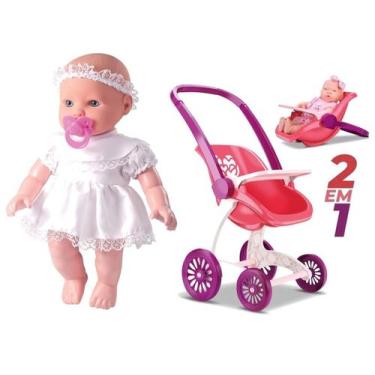 Imagem de Boneca Primeira Oração Pai Nosso mais Carrinho de passeio Confort Baby