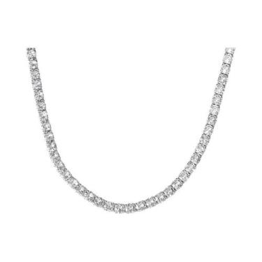 Imagem de Colar Choker De Tênis Dourado Para Mulheres, Joia De Corrente Com Zirc