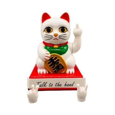 Imagem de Versão Escura Do Gato Da Sorte Chinês, Figurinha De Boas-Vindas Com De