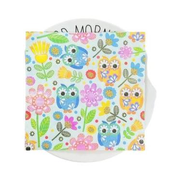 Imagem de Guardanapos De Papel Com Estampa De Coruja Em Desenho Animado 33cm 20u