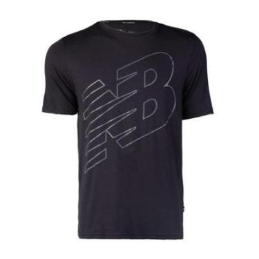 Imagem de Camiseta Masculina New Balance Logo Performance Manga Curta Preto-Masculino