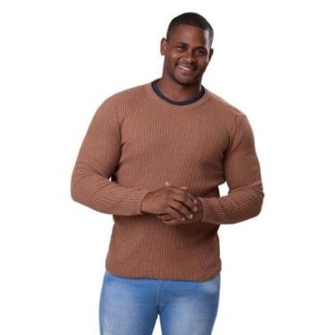 Imagem de Suéter Masculino Tricô Lã Mescla Moscou 7176-Masculino