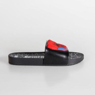 Imagem de Chinelo Slide Infantil Homem Aranha View Iii Grendene Kids 23380 Azul 