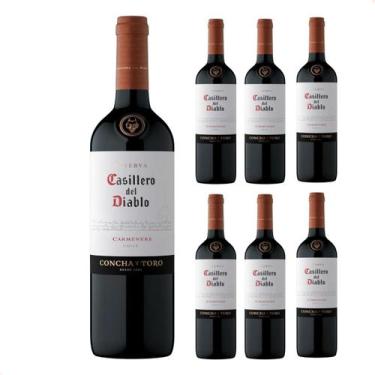 Imagem de Kit com 6 - Vinho Casillero Del Diablo Carmenere 750 mL Full