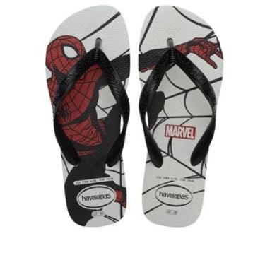 Imagem de Chinelo Havaianas Marvel Branco/Preto-Masculino