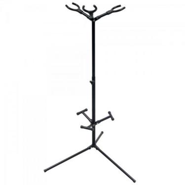 Imagem de Suporte para Instrumentos de Cordas EX30 para 3 Unidades Ajustável com Revestimento em Material Emborrachado Preto Saty