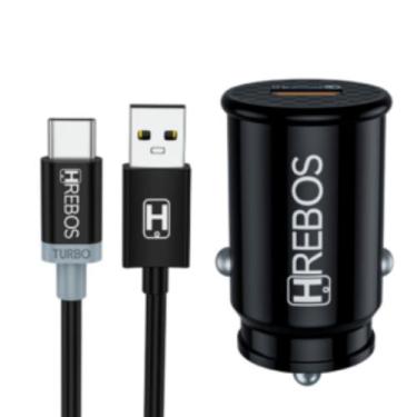 Imagem de Carregador Veicular Turbo 18W com cabo Compatível Samsung S22 S21 S20 