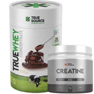 Imagem de True Whey Concentrado 70% Cacau 900g Creatina - True Source-Unissex