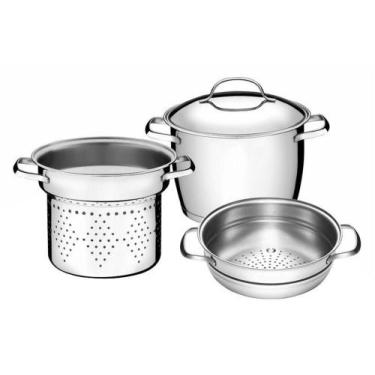 Imagem de Conjunto de Panelas Tramontina Allegra 65650/070 - Inox 3 Peças