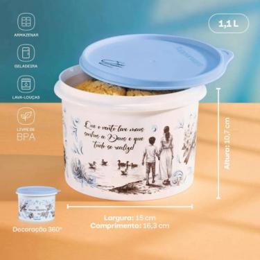 Imagem de Tupperware caixa Simone Mendes De Volta às Origens 1,1 Litros azul