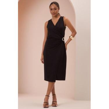 Imagem de Vestido midi chá lunender c5077, G, Preto