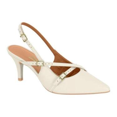 Imagem de Sapato Scarpin Slingback Vizzano 11851124 Feminino, Branco off, 38