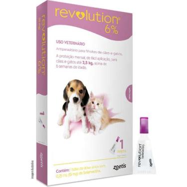 Imagem de Antipulgas e Carrapatos Zoetis Revolution 15mg para Cães e Gatos até 2