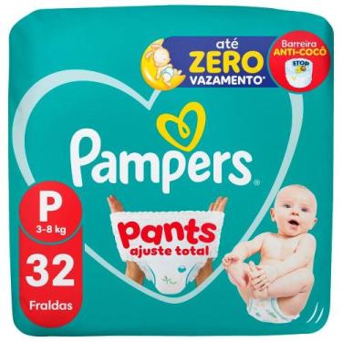 Imagem de Fralda Pampers Pants Ajuste Total Tamanho P com 32 Unidades Descartáve