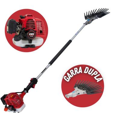 Imagem de Derriçadeira Profissional Kawashima á Gasolina 2 Tempos 25cc Com Haste Longa e KIT Derriçador de Mãozinha Dupla Nakashi Ideal Para Plantações de Café