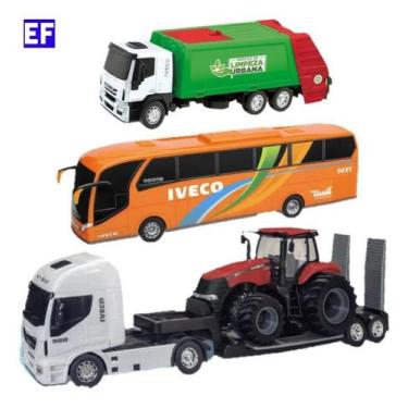 Mini Caminhão Coletor De Lixo Compactador Brinquedo Iveco