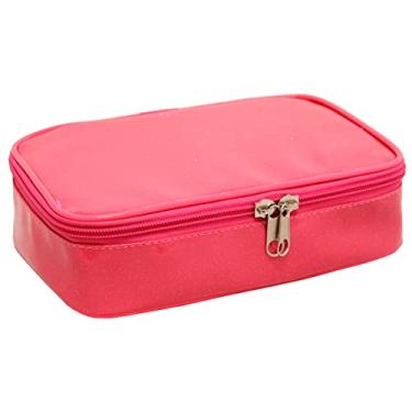 Imagem de Estojo Box LS Bolsas em Verniz Rosa com divisões Para Lápis e Canetas - EE1245
