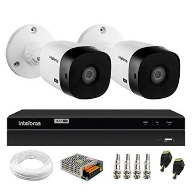 Imagem de Kit 2 Câmeras Bullet Vhl 1220 B Full Hd 1080p Hdcvi Lite + Dvr Gravador de Video Inteligente Intelbras Mhdx 1204 4 Canais H.265+