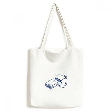 Imagem de Sacola de futebol com desenho animado apito de futebol azul bolsa de compras bolsa casual bolsa de mão