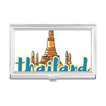 Imagem de Thailand Wat Haw PHA Kaew Ilustration Porta-cartões de visita Carteira de bolso