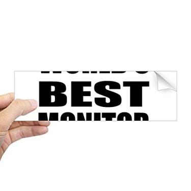 Imagem de DIYthinker Adesivo retangular de para-choque World's Best Monitor de graduação para janela