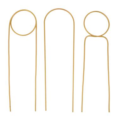 Imagem de Treliça De Plantas OKJHFD, 3 Peças 40 Cm De Ferro Forjado Planta De Metal Treliça Treliça, Mini Treliça De Planta De Casa Para Vaso De Jardim Interno Suporte De Arranjo De Flores(Ouro)