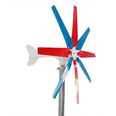 Imagem de 2000w Gerador de vento eólico de turbina eólica, 12V 24V 48V para o sistema de alimentação doméstica de turbinas sem energia de motores domésticos (branco),24v