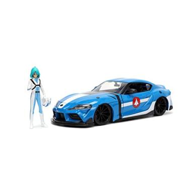 Imagem de Carro de brinquedo Robotech Supra com boneco Max Sterling, escala 1:24, para crianças e adultos