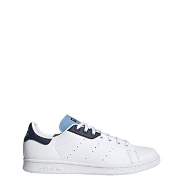 Imagem de adidas Tênis masculino Stan Smith, Branco nuvem, azul marinho, azul claro, 5