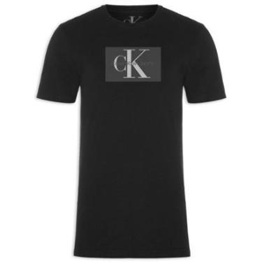 Imagem de Camiseta Calvin Klein Jeans Issue Logo Grey Block Preta-Masculino