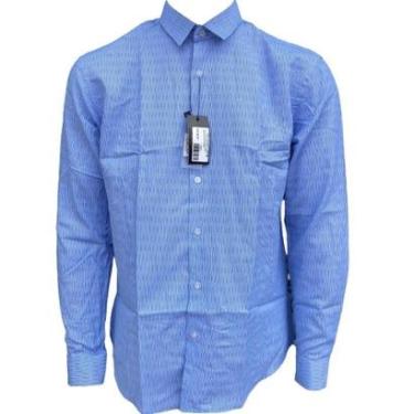 Imagem de Camisa Social Masculina Manga Longa Microfibra Luxo-Masculino