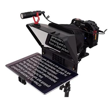 Imagem de Inmei A10 Teleprompter Portátil Smartphone DSLR Câmera Teleprompter Prompter com Suporte de Telefone Controle Remoto para Gravação de Vídeo Transmissão ao Vivo Entrevista Palco Apresentação Discurso