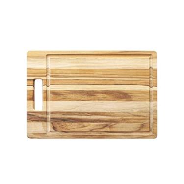 Imagem de Tábua Madeira Teca c/Canaleta 44 x 30 cm, Stolf