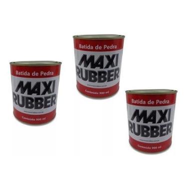 Imagem de Kit Batida De Pedra Preto 3,6L 3un Maxi Rubber