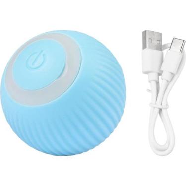 Imagem de Bola Giratoria Inteligente Gato Pet Felino Bicho USB Bateria Recarrega