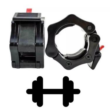 Imagem de Par Presilha Barra Olimpica Peso Cross Musculaçao Lock Jaw - AB.MIDIA