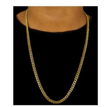 Imagem de Corrente Cubana 6mm Fina - Cordão de Moedas Antigas - A.R Variedades M