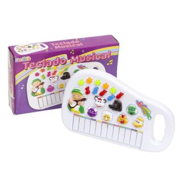 Imagem de Brinquedo Teclado Infantil Animais Da Fazenda Divertido - Dutetoys