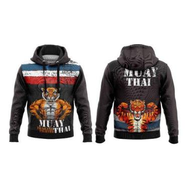 Imagem de Moletom De Frio Muay Thai Tigre Elite Lutador Thailand Blusa Agasalho 
