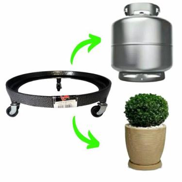 Imagem de Suporte Para Botijão De Gás Reforçado Giratório Em Alumínio fundido Gr