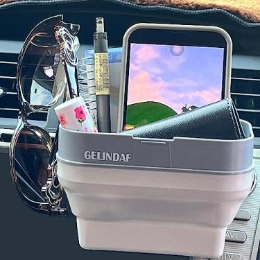 Imagem de Suporte para batata frita e molho para carro, bolso organizador de ventilação para carro, assento frontal do veículo, caixa universal de silicone para fritar hambúrguer, carteira de telefone, moedas, cartões, chaves, óculos, controle remoto GELINDAF