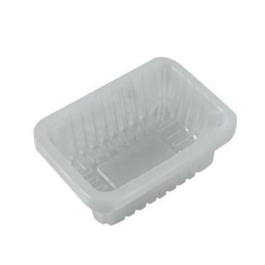 Imagem de Bandeja Plástica Transparente 1050ml 20x14x6,5cm - 10 Unidades - Cetro