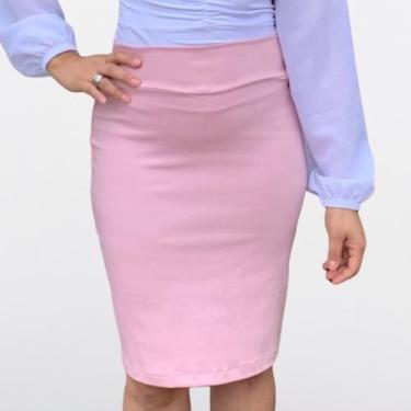 Imagem de Saia midi lapis bengaline lapis plus size moda evangelica feminina - K