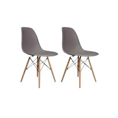 Imagem de Conjunto 2 Cadeiras para Sala de Jantar Eames Eiffel Dkr Cinza