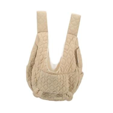 Imagem de IEUDNS Pet Chest Bag Puppy Mochila Portátil Prático Novidade Decoração Moda Versátil Mochila Transportadora de Gatos Mochila Pet Passeio Mochila, Cáqui