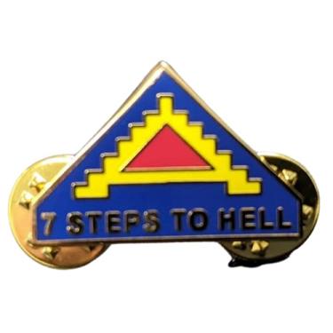 Imagem de Broche de lapela de 2,5 cm do exército dos Estados Unidos da Segunda Guerra Mundial, One Size, Sem pedras preciosas