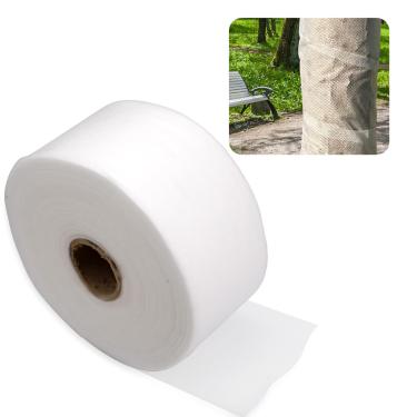 Imagem de Roucerlin Envoltório de árvore de 328 pés para casca danificada, protetor de tronco de árvore respirável, cobertura de bandagem de árvore não tecida para proteger mudas de árvores frutíferas do cervo