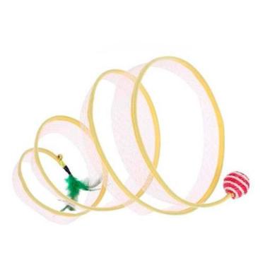 Imagem de Tunel Para Gatos Mola Maluca Cores Variadas Eloo Pet 20cm