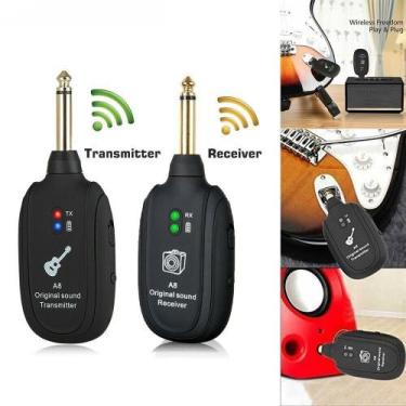 Imagem de Transmissor De Sistema Sem Fio Premium De Guitarra Violão Baixo A8 Rec